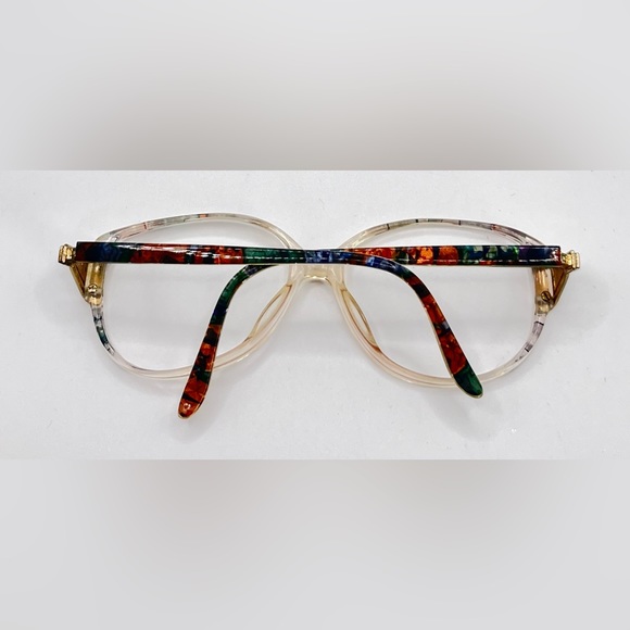 Vintage Givenchy 403 Multi-color Translucent Oval Sunglasses Frames Only - Picture 4 of 8